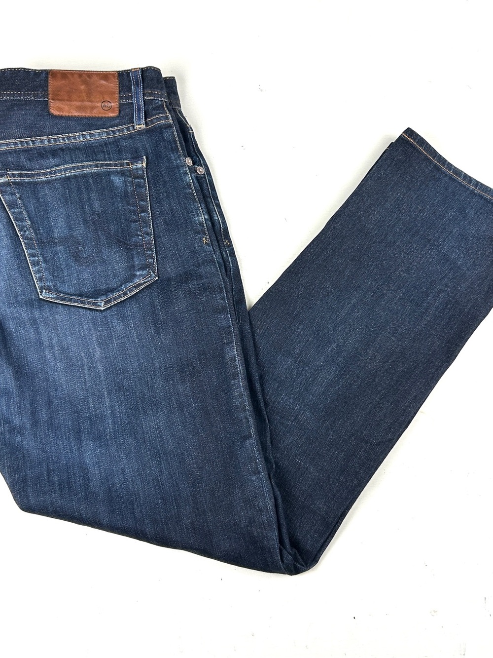 Ag Adriano Goldschmied Men's Blue Jeans The Graduate Tailored Leg Jeans 33x32